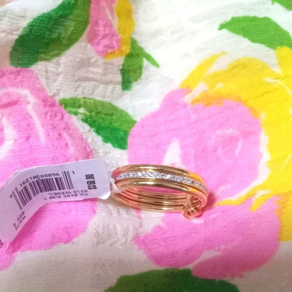 Kendra Scott 'Tia Band' 18k Gold Vermeil Ring